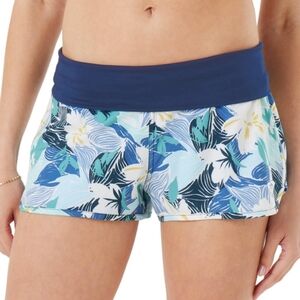 NWOT Roxy Floral Swim Board Shorts Endless Summer Foldover Waistband - Size XXL